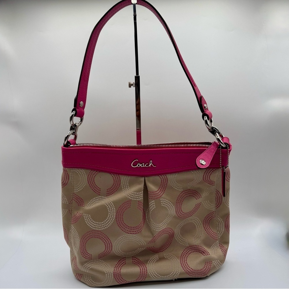 Coach Ashley Signature Op Art Shoulder Bag | Good Used Condition - Picture 5 of 12